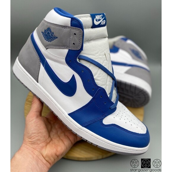 Jordan Other - Nike Air Jordan 1 Shoes Mens 17 Retro High OG True Blue Grey Sneaker DZ5485-410